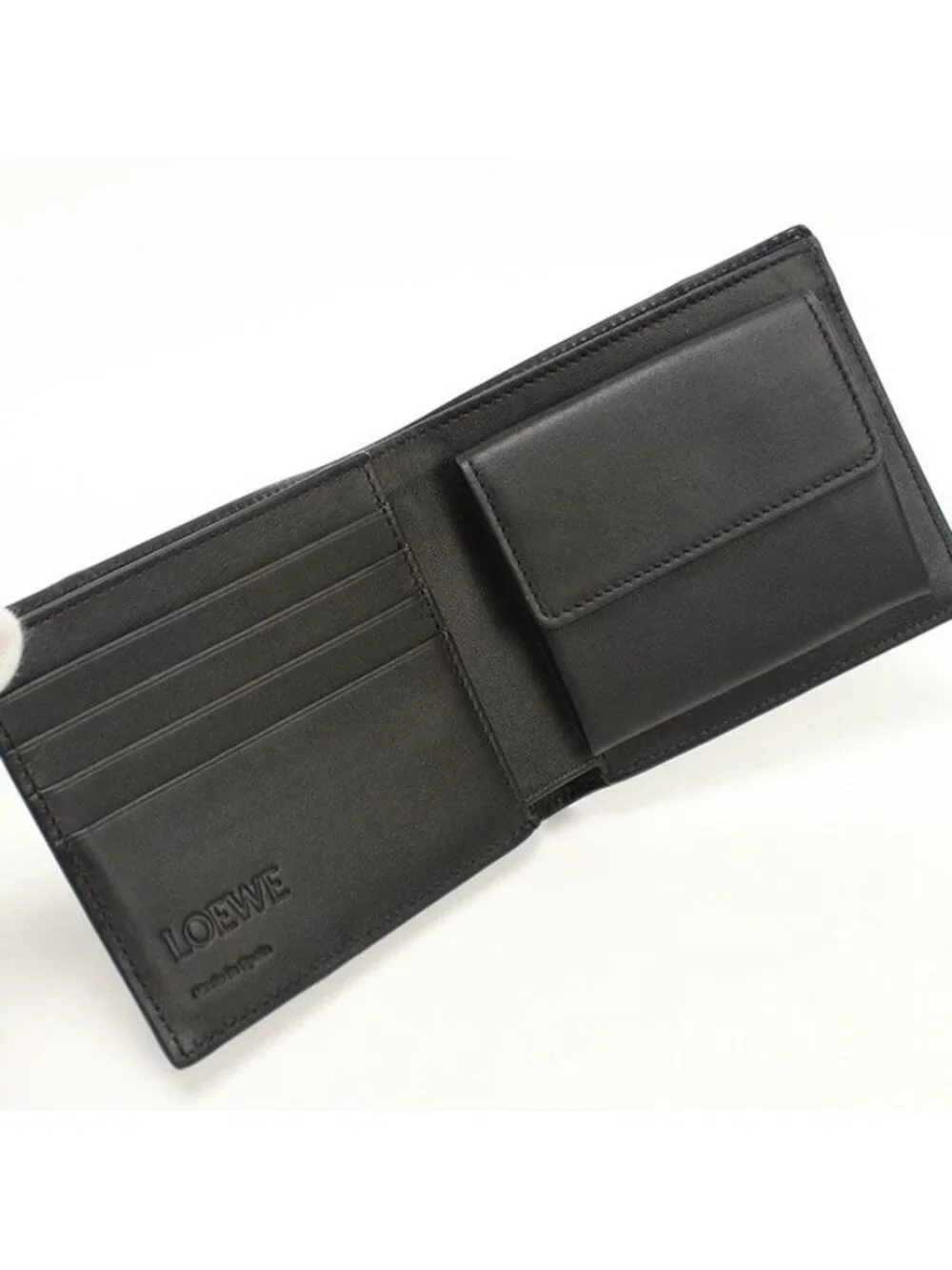 Loewe Bifold Coin Wallet Puzzle Supplement Grain Calfskin